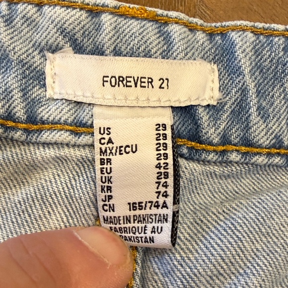 Forever 21 Light Wash Jean Shorts - Picture 3 of 6